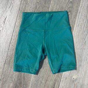 Lululemon teal bike shorts